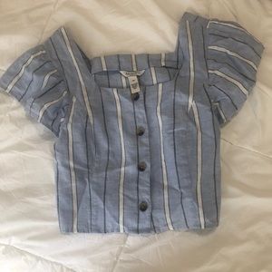 ❌❌SOLD❌❌ NWOT light blue crop top